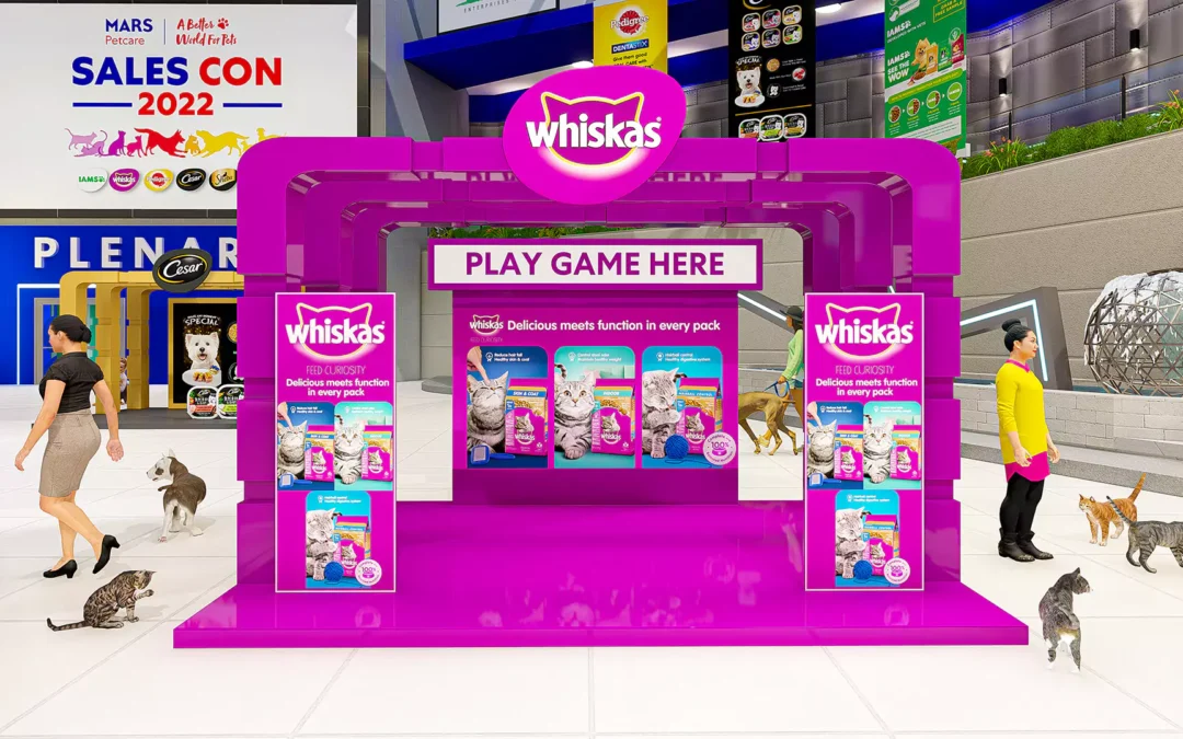 Game area, Whiskas exhibit, MARS Petcare Sales Con 2022