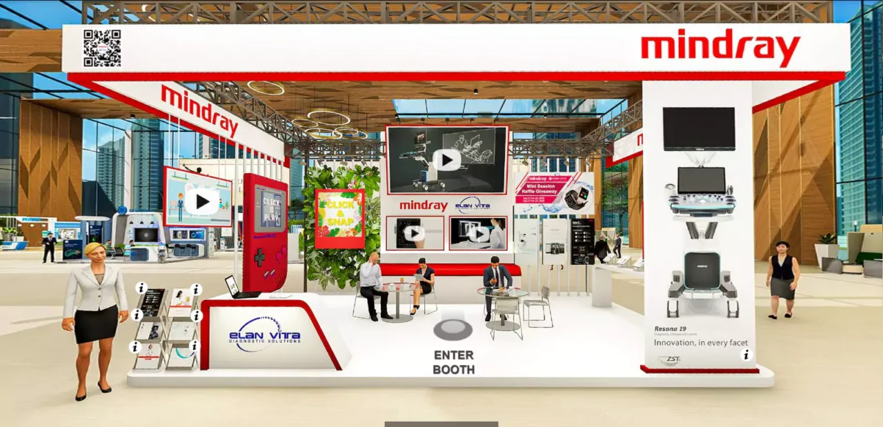 Booth design, Mindray exhibit, PCR 74th Annual Convention